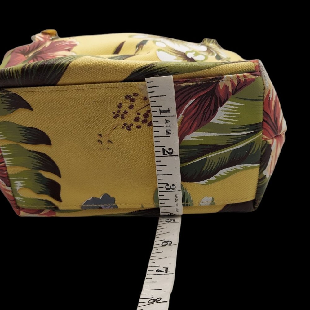 Sunny Hawaii Yellow Floral Bamboo Handled Purse - Picture 5 of 8